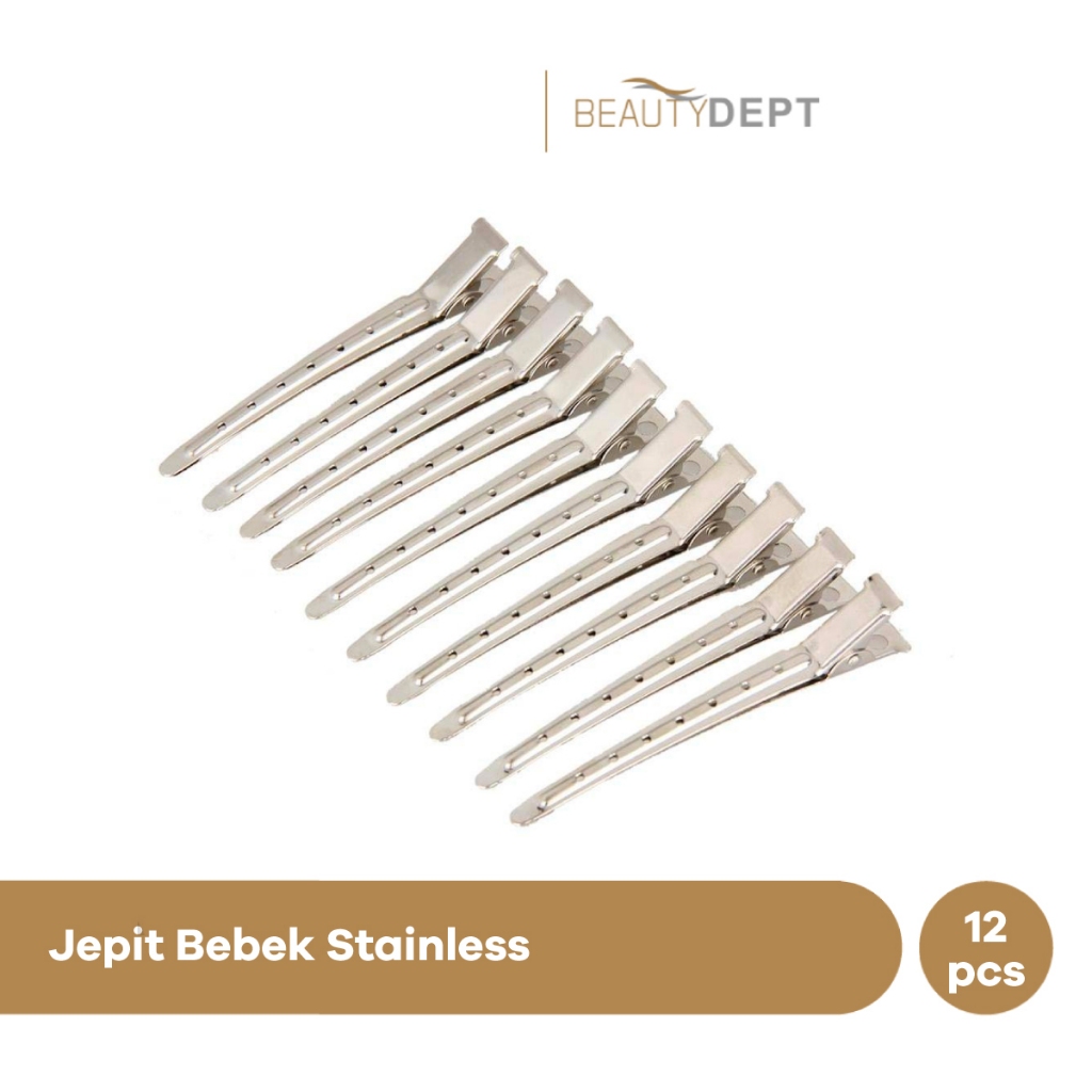 Jepit Bebek Stainless Kecil - Jepit Potong Rambut 12 pcs