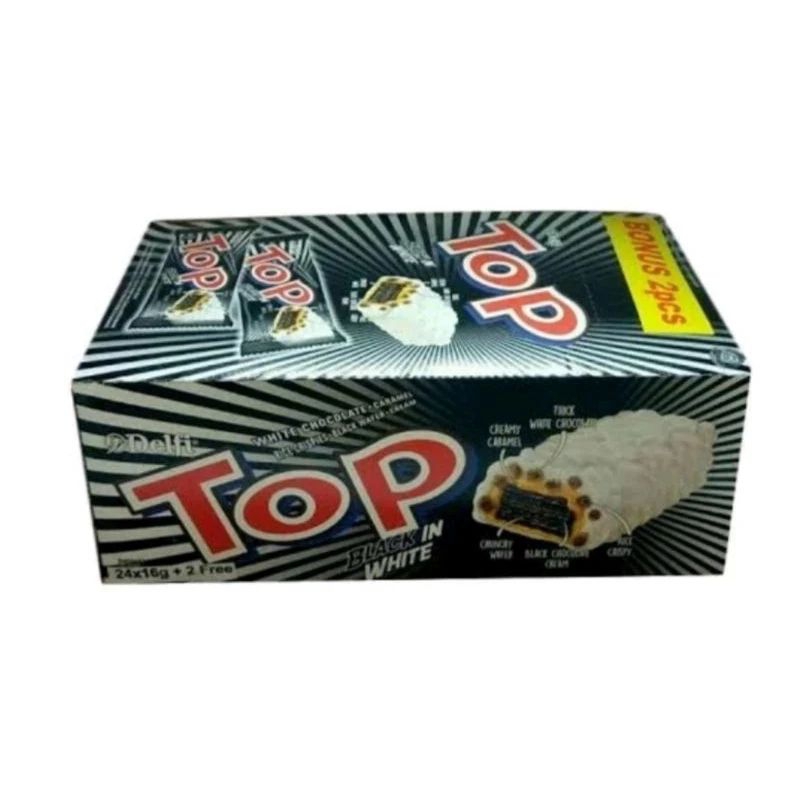 

Delfi Top Black In white Wafer 1 Box 12 pcs