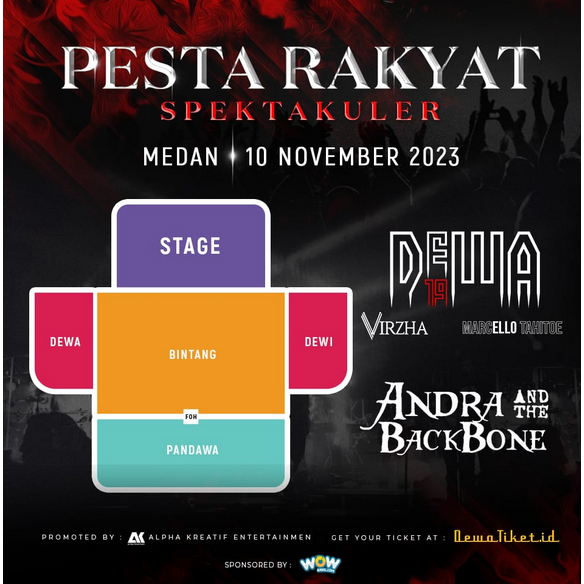 Tiket Dewa 19 Medan, 10 November 2023