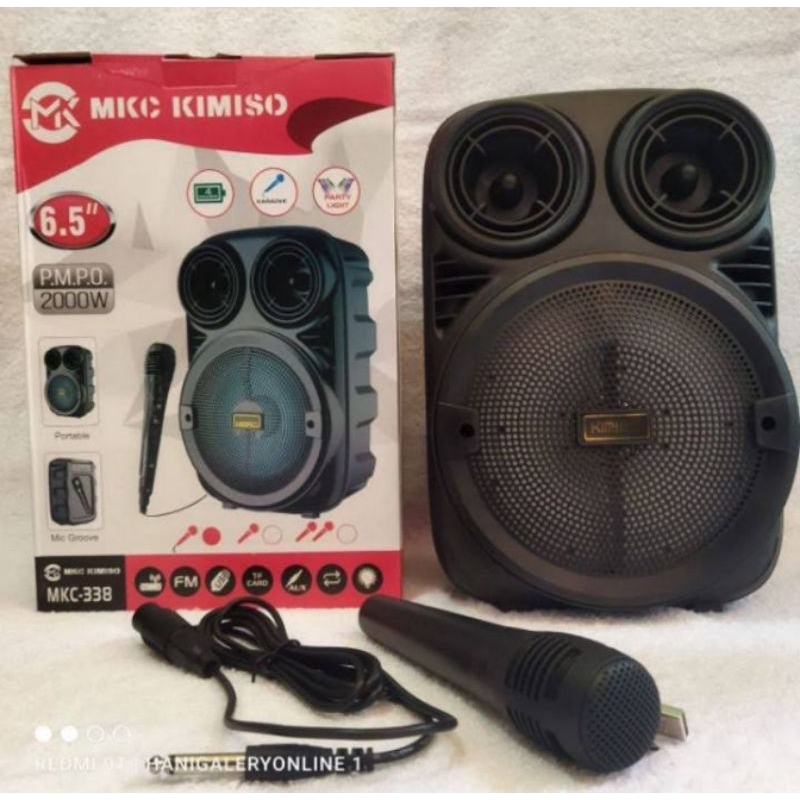 speaker Bluetooth Kimiso Free Mic 6.8" 2000w Disko Kimiso MKC 338