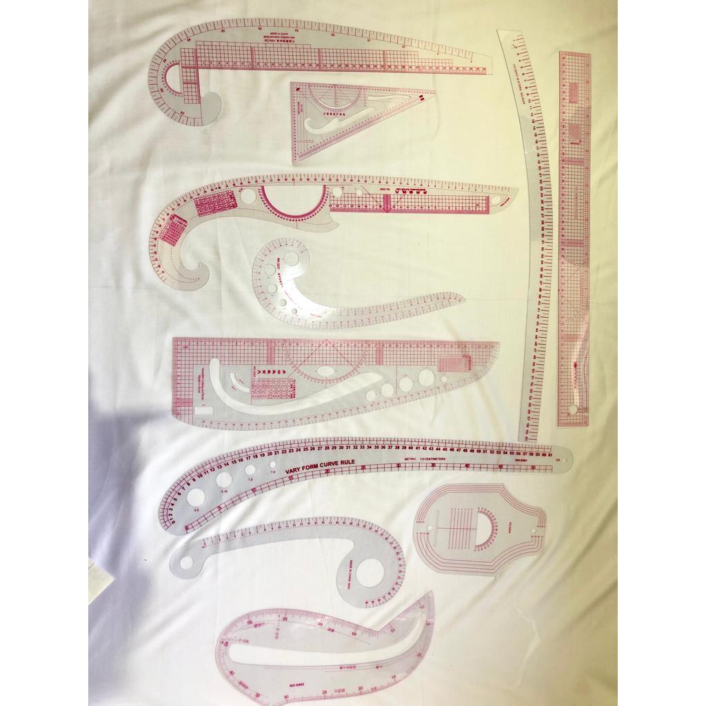 

Penggaris pola lentur bening untuk menggambar pola