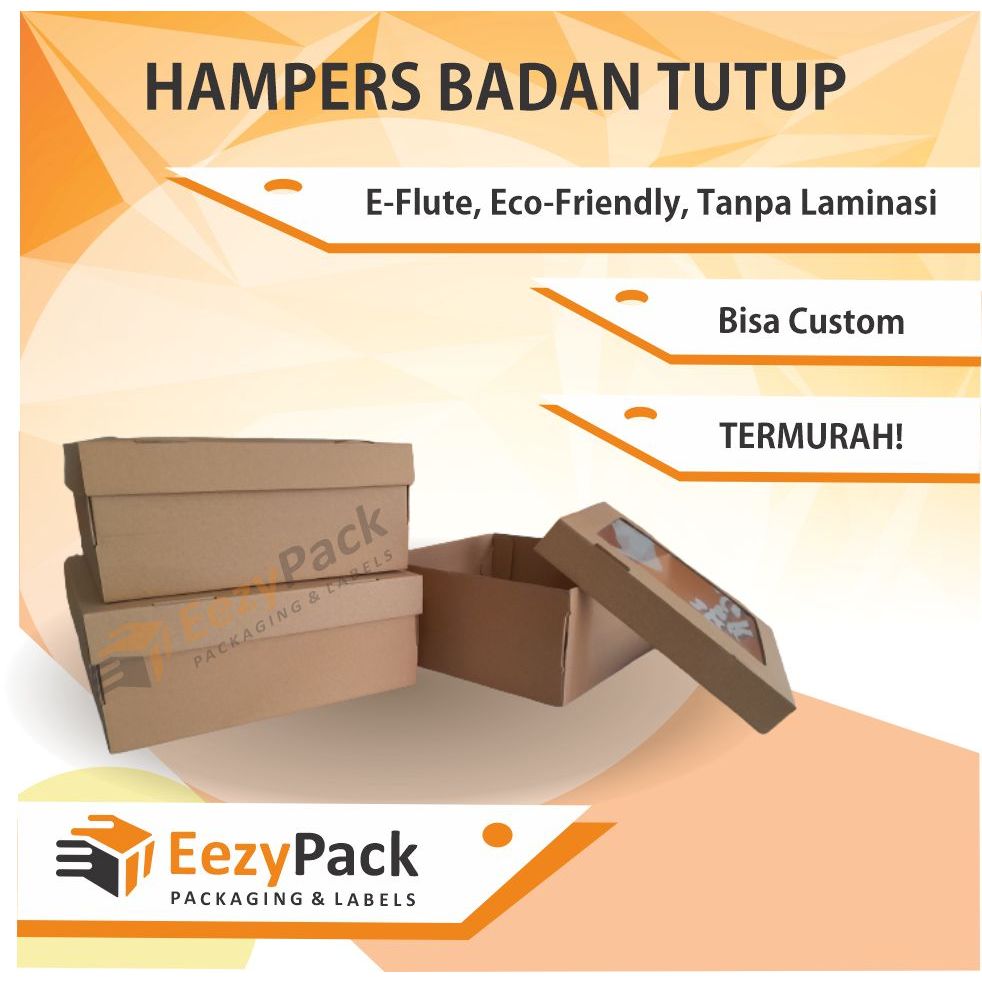 

(ISI 10)E FLUTE/ Hampers Badan Tutup Window Atas/ Kotak Kue Tart/ Dus Hampers Souvenir 30X30X12 26X26X12 28X28X12