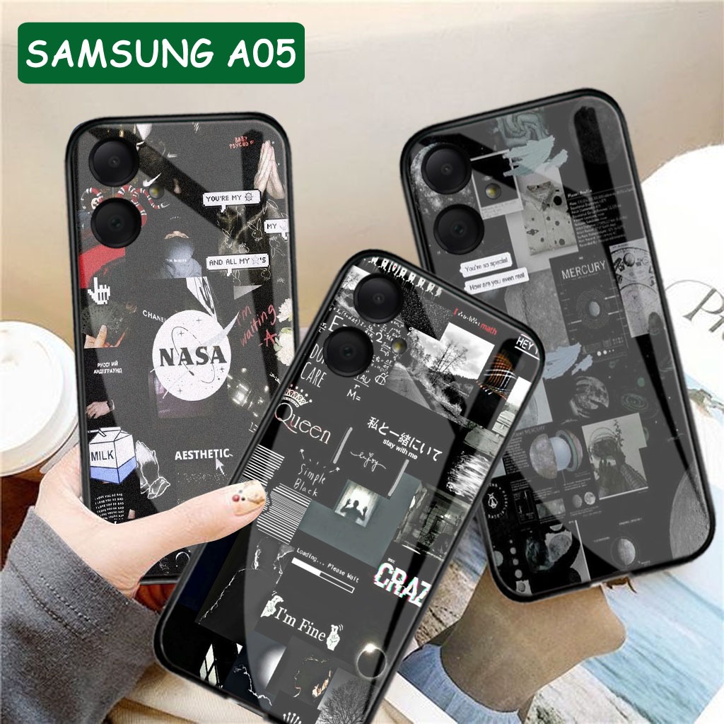 Softcase Glass Kaca Samsung A05 Terbaru 2023 [M168] Casing Handphone - Pelindung Handphone - Aksesor