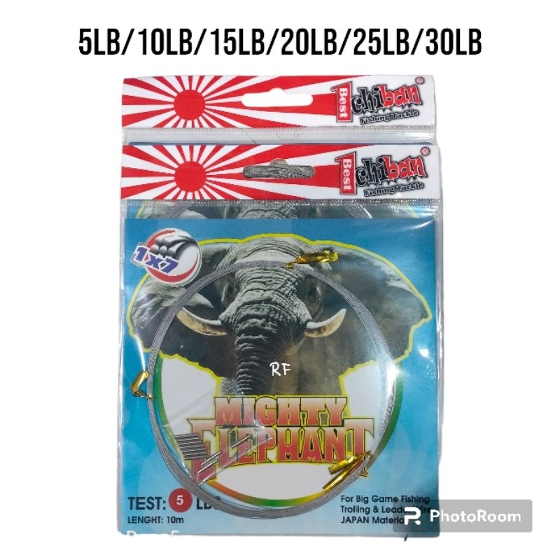 Neklin Wire 1X7 Mighty Elephant 10m / Kawat Neklin Pancing