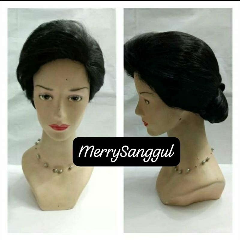 Wig sanggul/ sanggul dengan sasakan