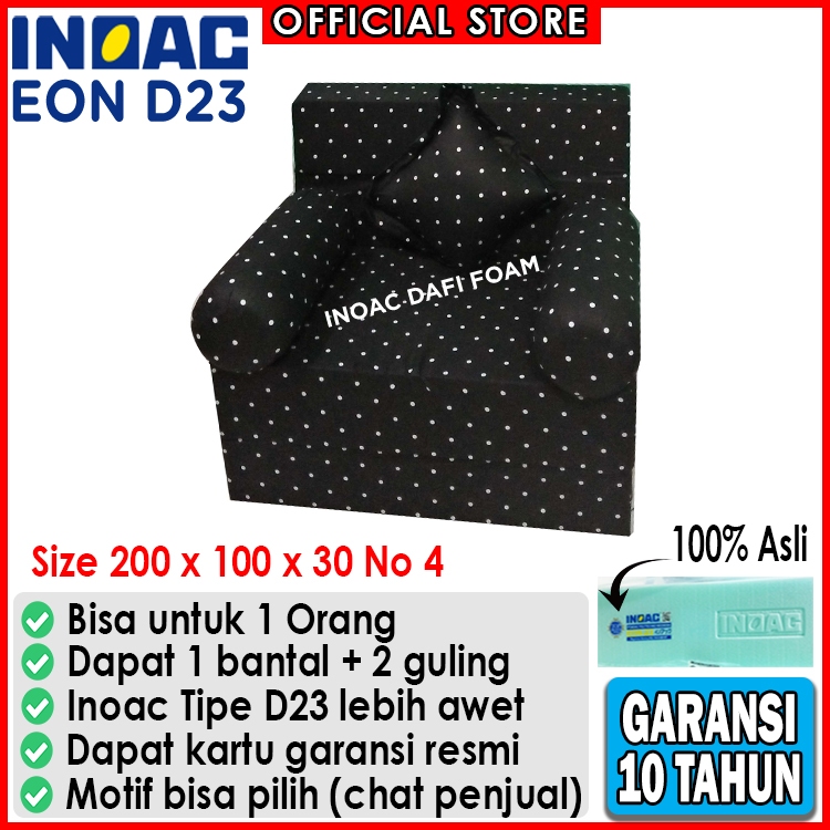 Sofabed Inoac 200x100x30 nomor 4 busa Inoac EON D23 original garansi 10 tahun kasur busa kasur lipat