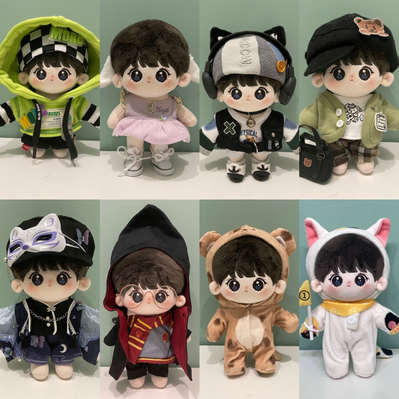 [READY] 20cm Kpop Doll Clothes Preloved Omodoki Set Onesie Idol Look Harness Shoes Sepatu Topi Akses