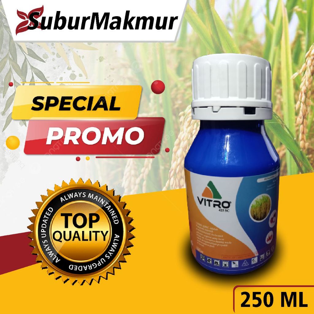 FUNGISIDA VITRO 425 SC 250ml Bahan Aktif AZOKSISTROBIN DIFENOKONAZOL