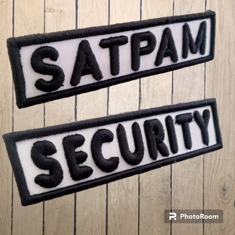 Bordir timbul SATPAM SECURITY