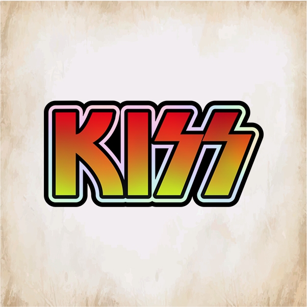 

STICKER HOLOGRAM LOGO BAND KISS