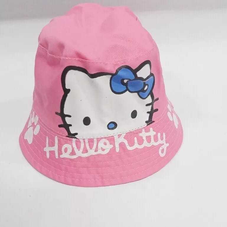 Topi Bucket Hat Anak Perempuan Motif Hello Kitty / Topi Bucket Anak perempuan / Topi Bucket Hello Ki