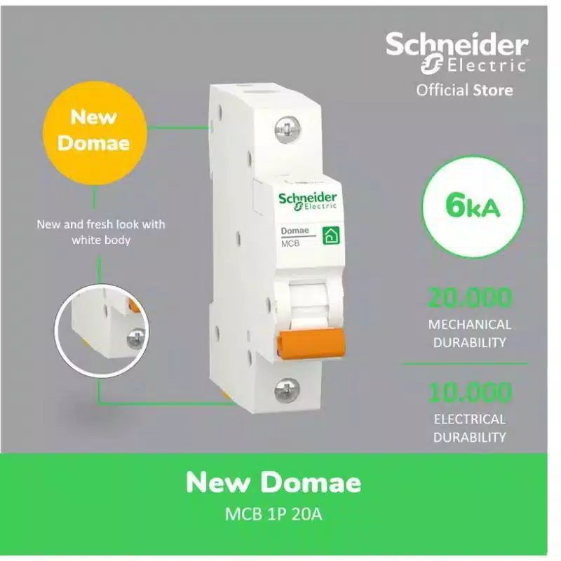 MCB Schneider 25 Ampere / Schneider Domae 25A / 1 Pass