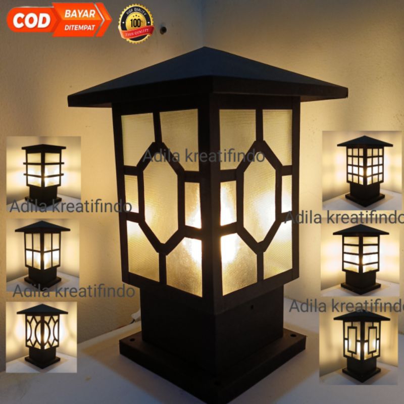 Lampu pilar // lampu pagar // lampu hias // lampu minimalis // lampu teras pagar rumah
