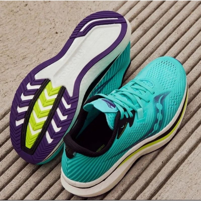 SEPATU SAUCONY ENDORPHIN PRO 2 WOMEN'S RUNNING SHOES - COOL MINT/ACID