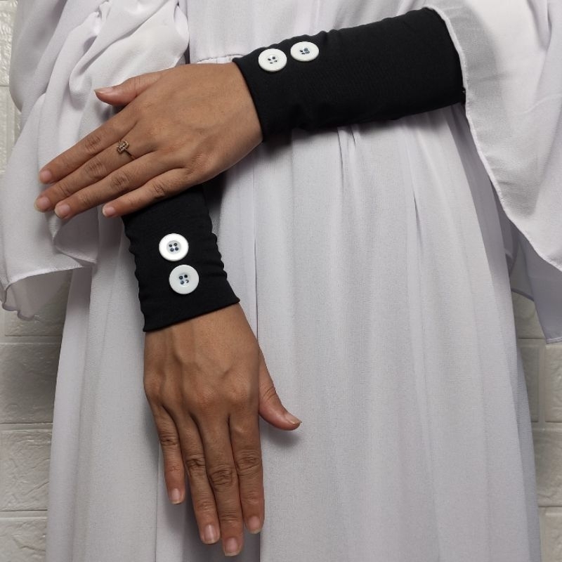 (IMANA)Handsock 2 kancing/manset tangan wanita muslimah /handsock syari.