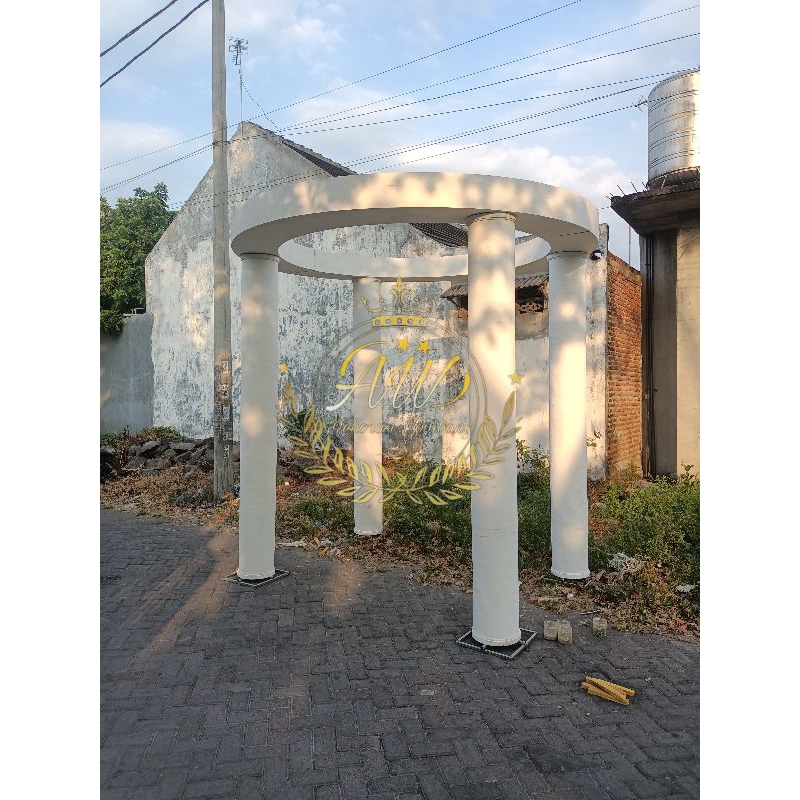 gazebo akad lingkaran, gazebo akad terbaru, plafon akad, gazebo pelaminan