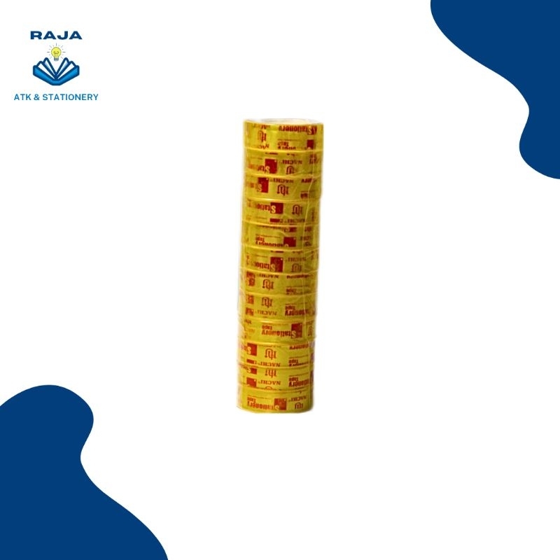 

Isolasi / solasi / selotip Nachi Bening 1/2 Inch 12 mm x 25 Yard