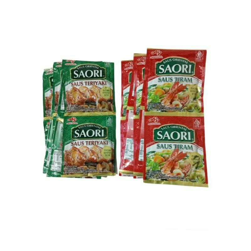 

Saori saus teriyaki @22ml/ saus tiram @23ml serenceng 10 sachet