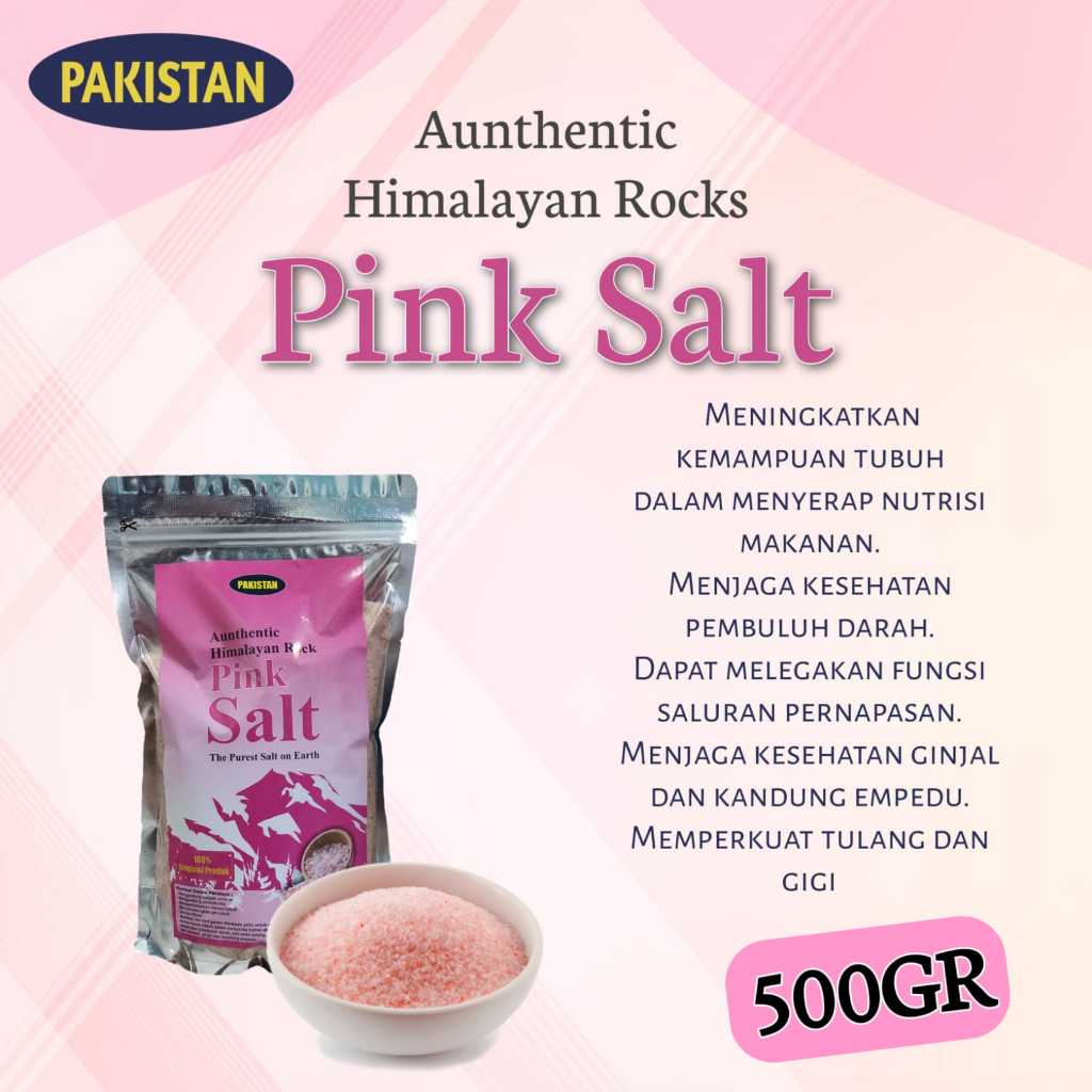 

GARAM HIMALAYA PAKISTAN - HIMALAYAN PINK SALT ORGANIC ORIGINAL Kemasan 500gr