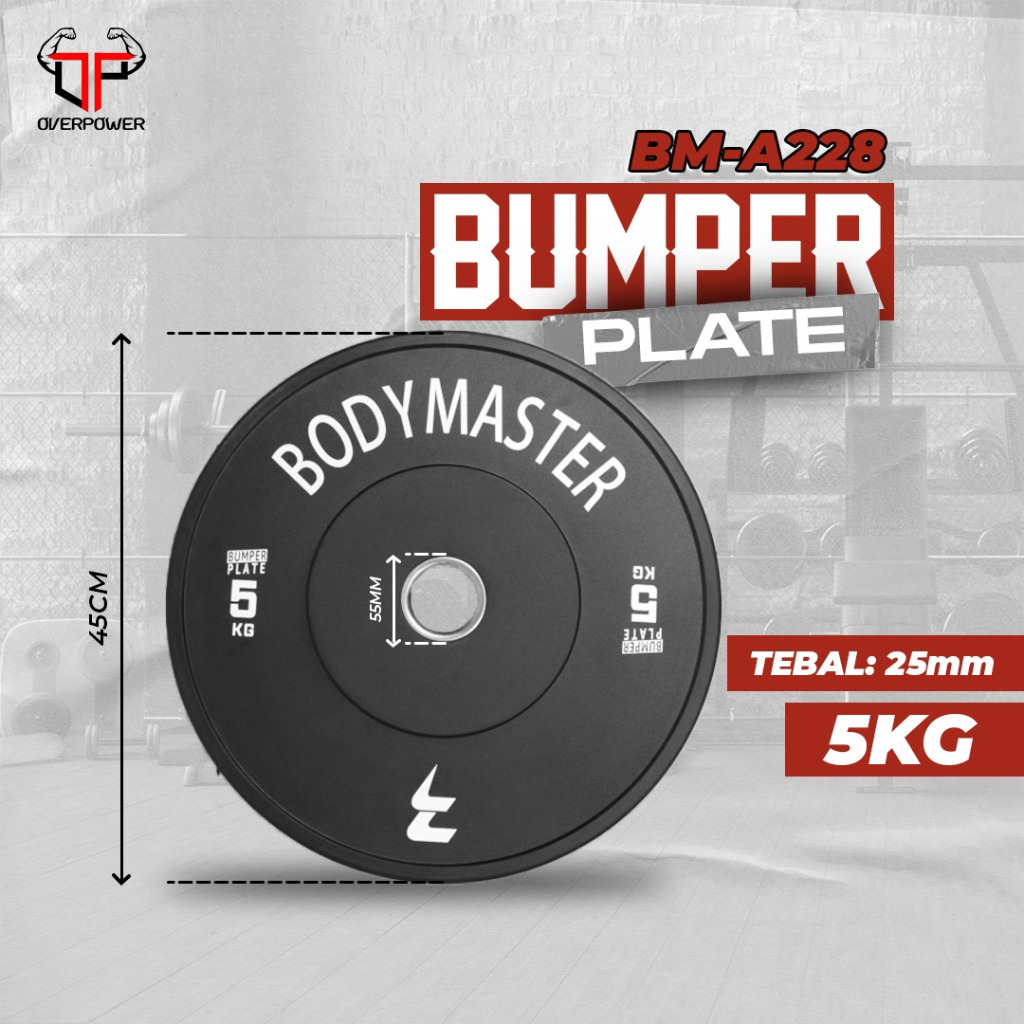 Plate Beban Olympic 5KG Bumper Rubber |Barbell Karet|Beban |Gym|Fitness