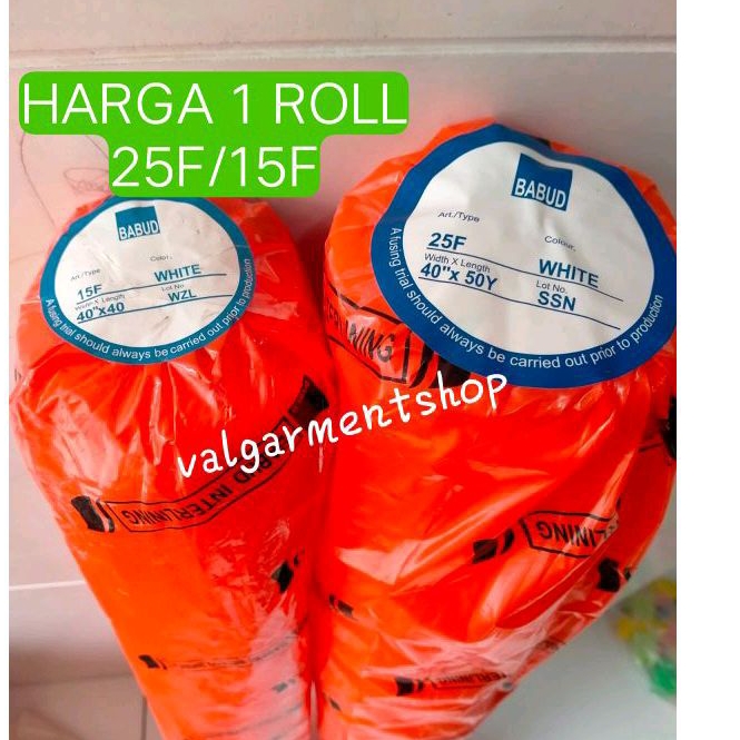 [1ROLL] VISLIN LEM BABUD 25F & 15F VISILIN HARGA 1 ROLL KAIN KERAS BABUD