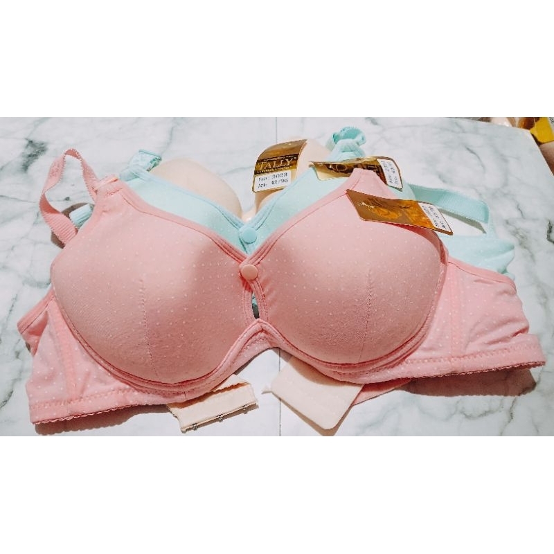 Bra menyusui polkadot bukaan depan busa tipis tanpa kawat khusus ukuran 40 dan 42