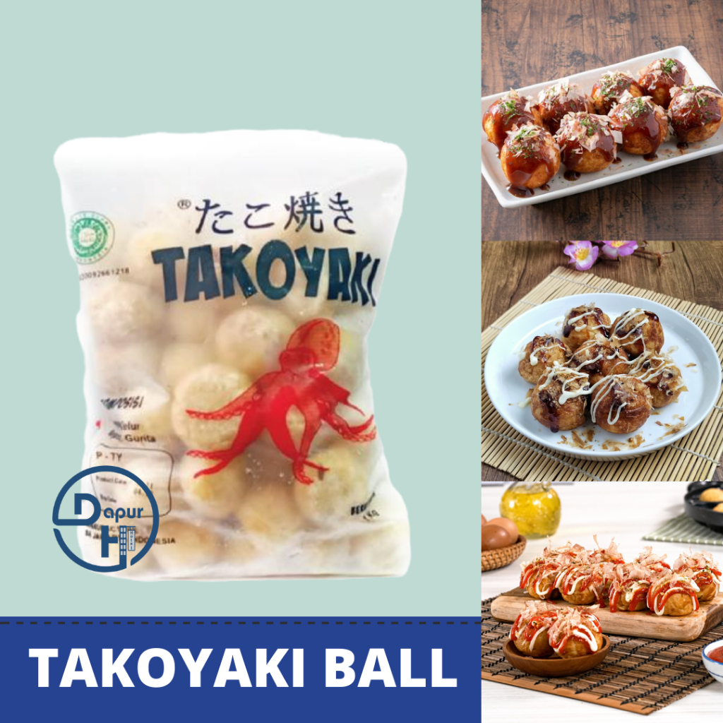 

TAKOYAKI BALL FROZEN 50 Pcs Halal | Takoyaki Beku Siap Santap--