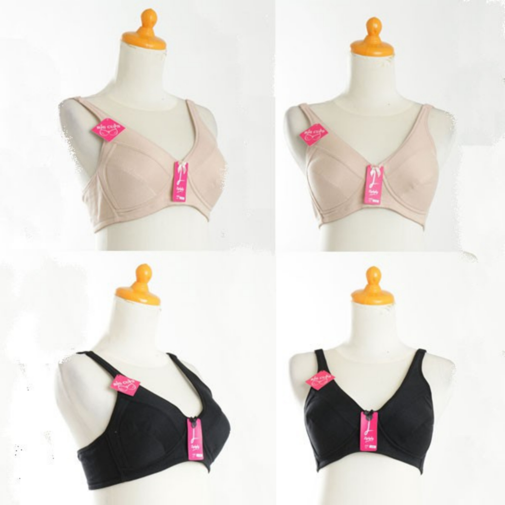 Lidily - [ISI 3PCS] Daily Bra Big Size Big Cup L030 (Tanpa Busa Tanpa Kawat) Underwear Wanita BH