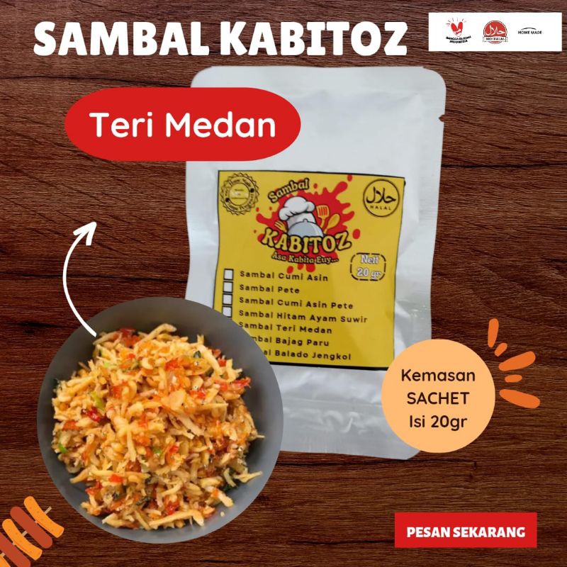 

[KABITOZ] Sambal TERI Medan SACHET Satuan / Sambal Travel Size