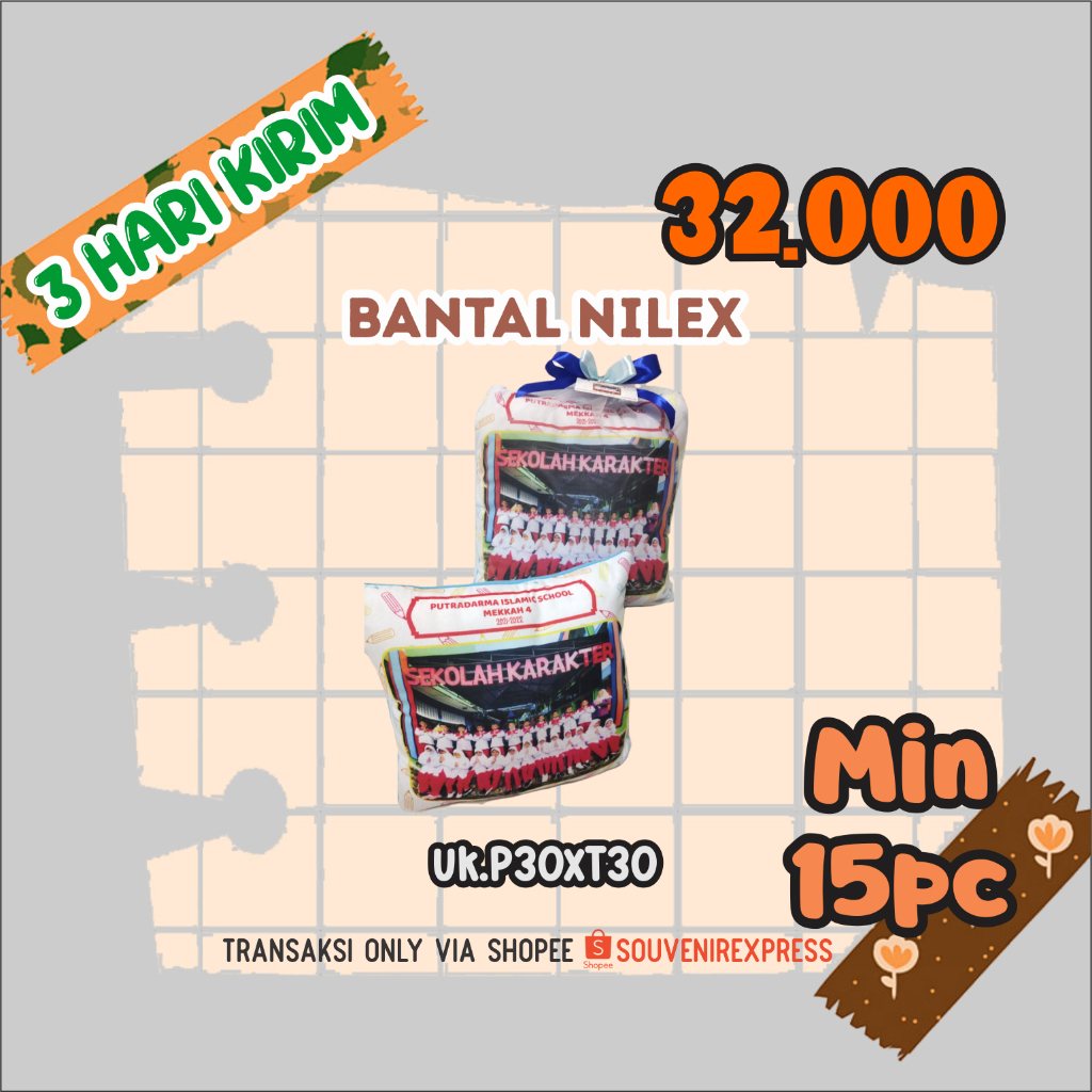 Souvenir Bantal print velboa /souvenir bantal custom /bantal custom