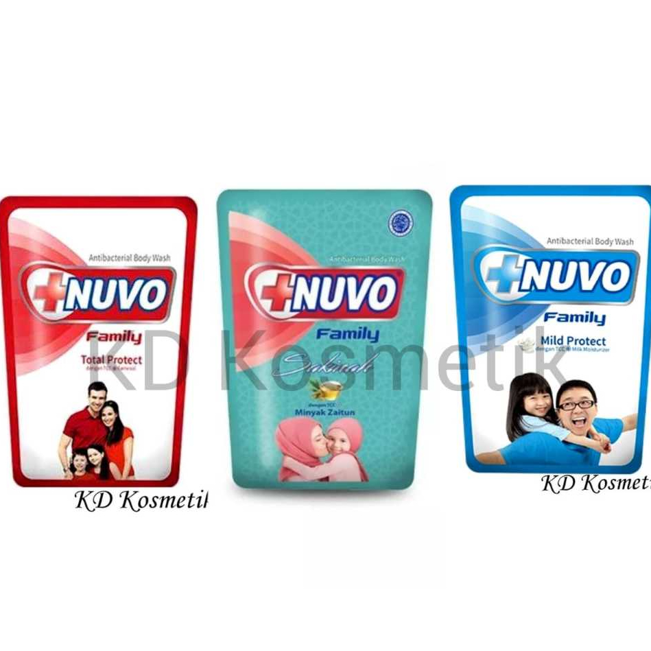 Nuvo Sabun Mandi Cair 250ml & 400ml #Nuvo Family Total Protect #Mild protect#Nuvo sakinah