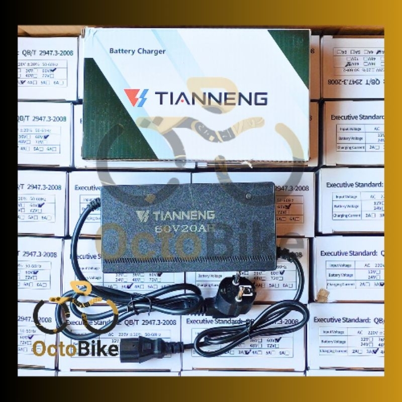 Charger sepeda listrik universal Tianneng 60v/20Ah