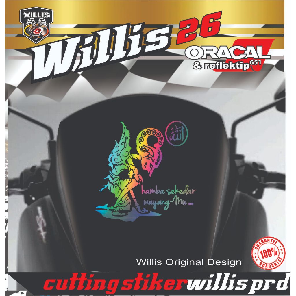 STIKER CUTTING HAMBA SEKEDAR WAYANG MU STIKER WINDSHIEL VISOR MOTOR NMAX VCX LAPTOP DLL