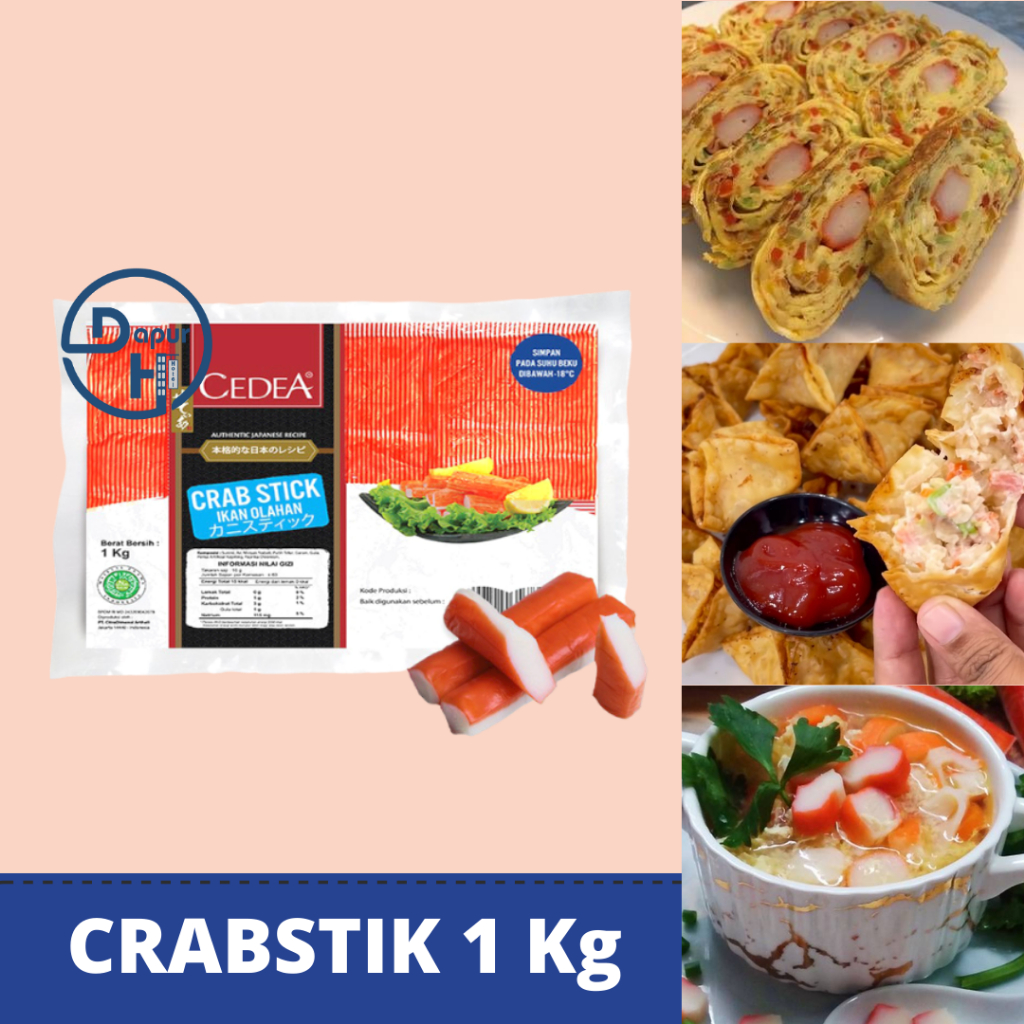 

CEDEA Crabstick Stik Kepiting 1 Kg Halal | Crab Stick Sushi Steamboat--