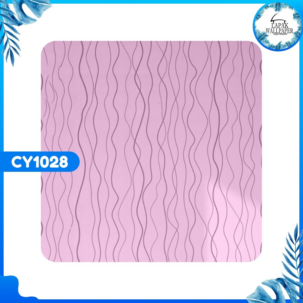 Lapak Wallpaper - Wallpaper Pink Wallpaper Kamar Tidur Wall Stiker Motif Garis Warna Pink Aesthetic 