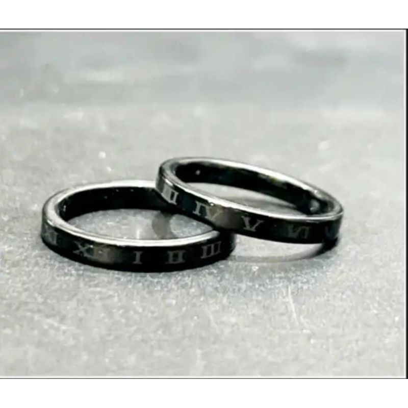 COD CINCIN ROMAWI KECIL/CINCIN TITANIUM PRIA DAN WANITA MODEL ROMAWI KECIL TERBARU/STAINLESS STEEL