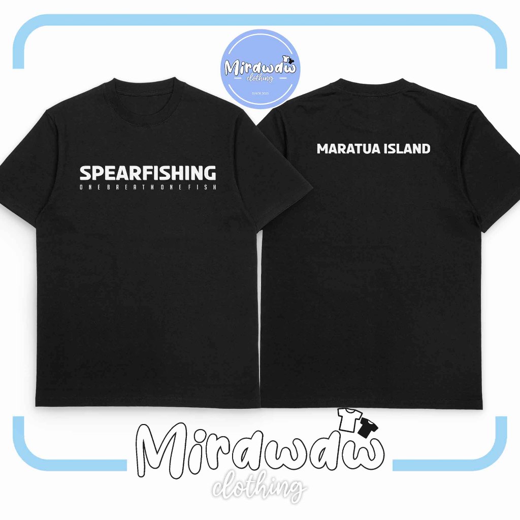 Kaos Diving Spear Fishing Maratua Island Baju Sport