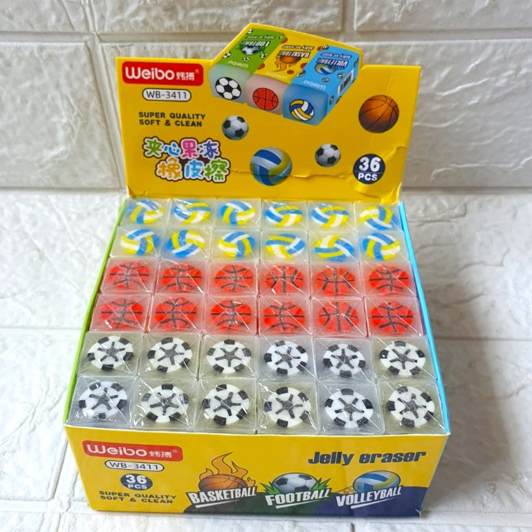 

(Dapet 3 Pcs) Penghapus Eraser Jelly Potong