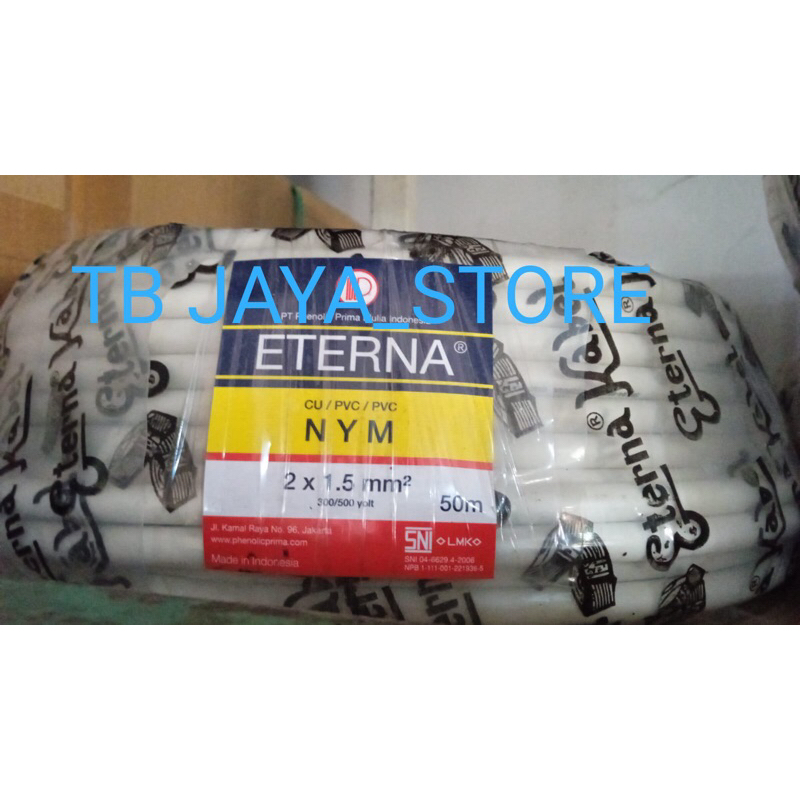 KABEL LISTRIK ETERNA 2 X 1.5 NYM (METERAN)
