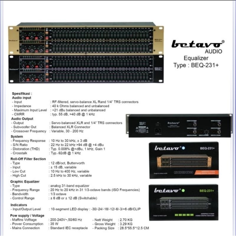 Equalizer BETAVO , BEQ 231+
