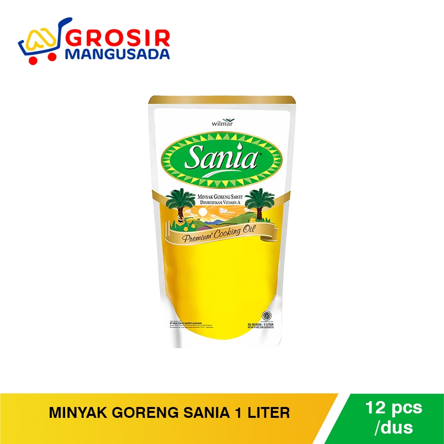 

Minyak Goreng Sania Refill 1Liter Minyak Goreng Pouch Harga Grosir 12pcs