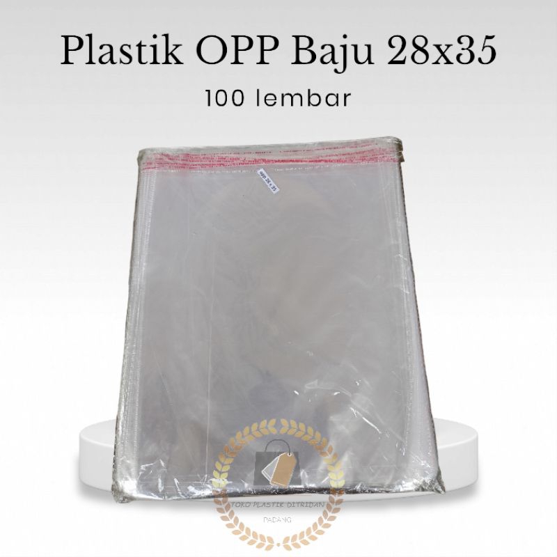 (28x35) Plastik OPP Seal Baju Ukuran 28x35