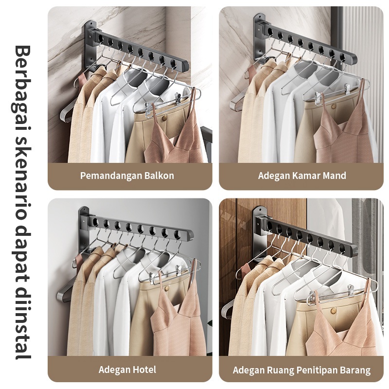 KING Dreams Gantungan Dinding Baju Lipat Minimalist Magic Hanger Tempel Gantung