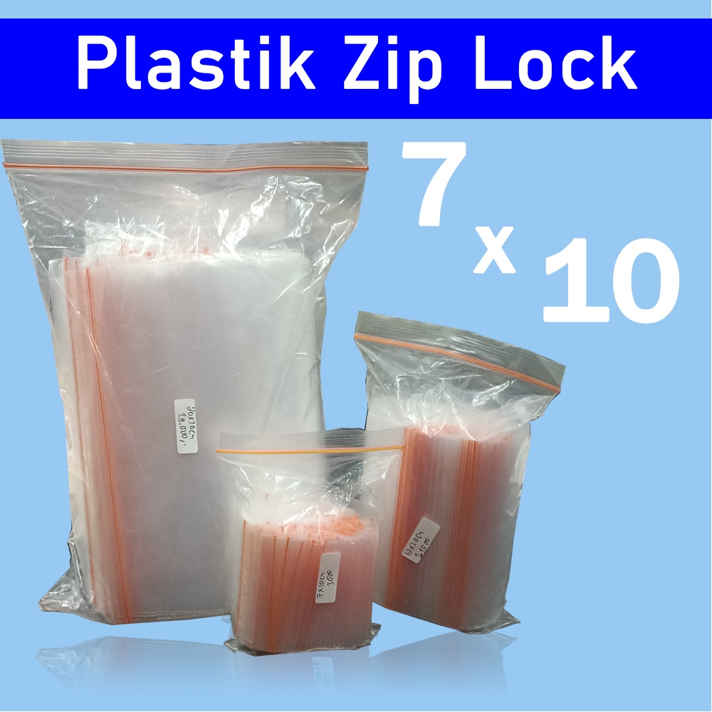 

Zipper Bag / Plastik Zip Lock / Plastik Klip Packing isi 100 pcs ukuran 7x10 cm