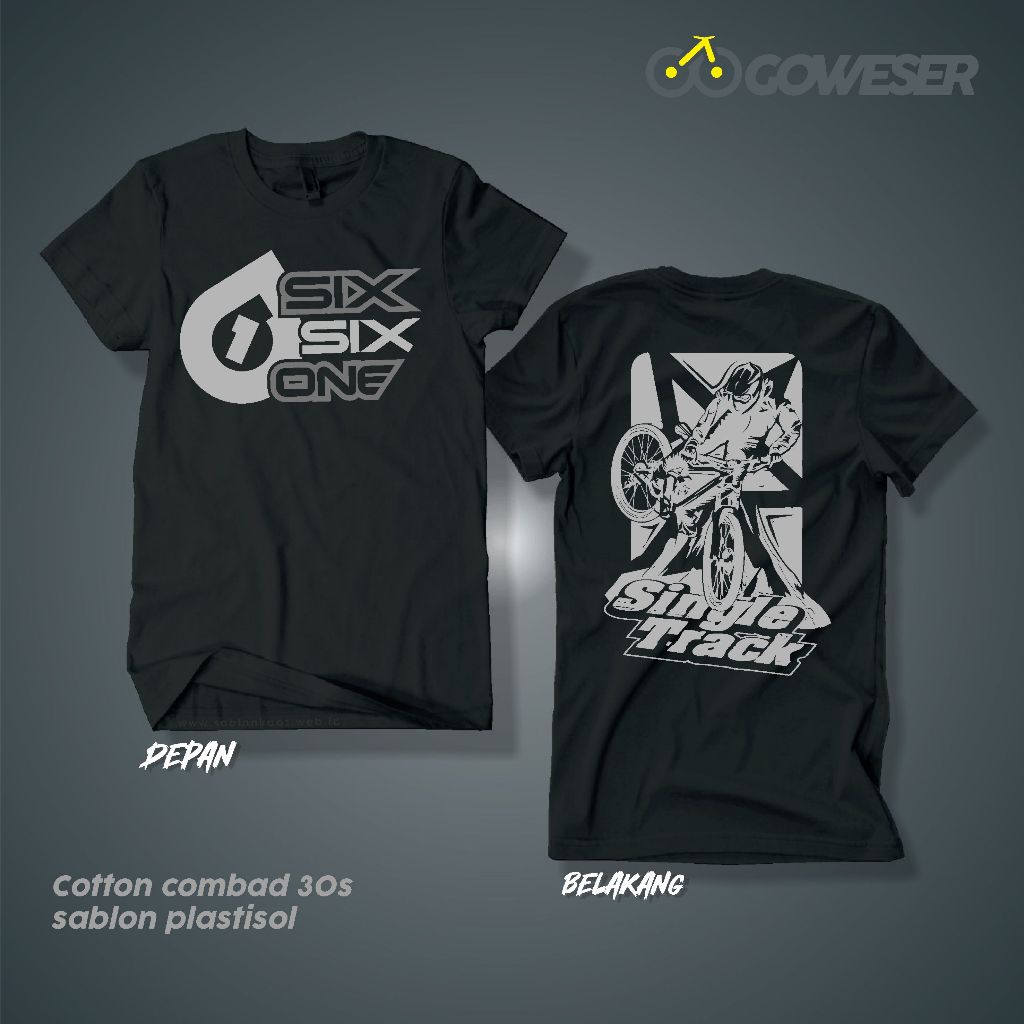 Kaos Sixsixone/ T-Shirt Sixsixone/ Kaos 661/  T-Shirt  Rockshox/ Kaos MTB/ Kaos Sepeda/ Kaos Downhil