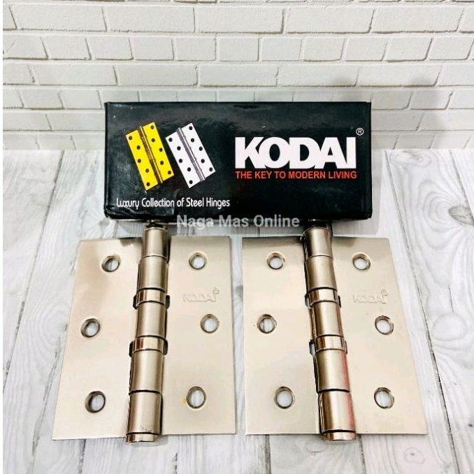 ENGSEL PINTU ENGSEL JENDELA KODAI SILVER TEBAL BAGUS 3 INCI 4 INCI