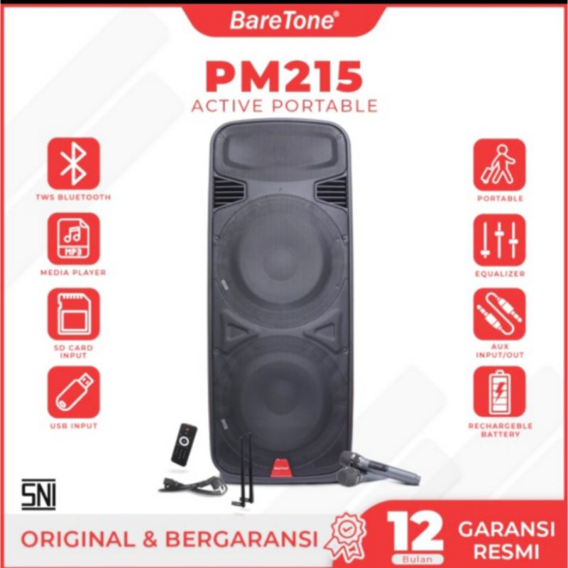 Speaker aktif 15 inch Baretone pm 215 pm215 original