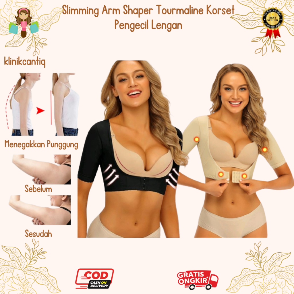Slimming Arm Shaper Tourmaline Korset Pengecil Lengan