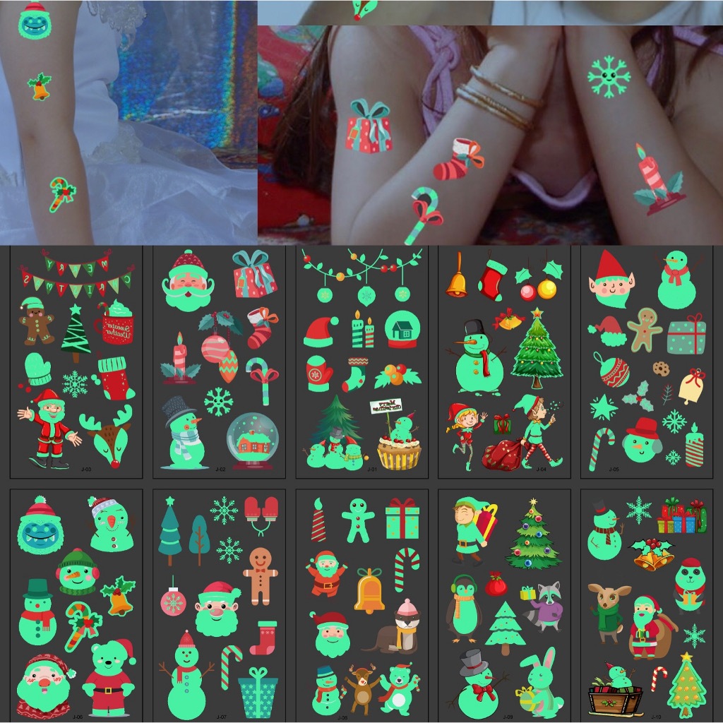 tato temporer / tato cahaya tahan lama 15 hari / tato anti air waterproof / tatto cartoon