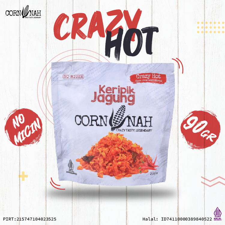 

Cornnah - Keripik Jagung Rasa Pedas Spicy Flakes Premium Gurih Renyah Halal Kendari
